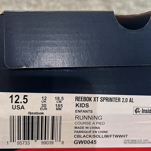 Size 12.5 Preschool Boys Reebok Sneakers - Picture 4 of 4